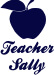 Tote Teachers Apple Navy Flock